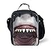 HUGSIDEA Cool Shark Print Lunch Bags for Adults Kids Food Box