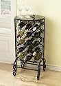 Glass-Top Wine Table - Iron