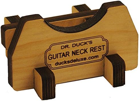 ADJUSTABLE GUITAR NECK REST WITH TAN POWER STRING WINDER