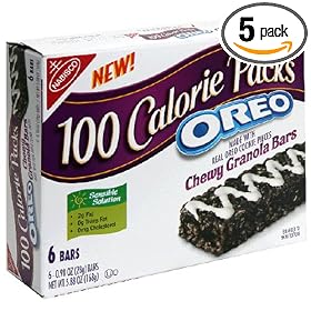 100 Calorie Packs Oreo Chewy Granola Bars, 6-Count Boxes (Pack of 5)