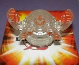 BAKUGAN BAKUCLEAR B2 NEW LOOSE OPEN TRANSLUCENT CLEAR FOURTRESS W/ ORANGE MARKINGS 550G