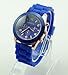 Candy-colored Blue Geneva Silicone Colorful couple of style quartz watches