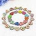 100pcs Multicolored Heart Shaped 2 Holes Wood Sewing Buttons