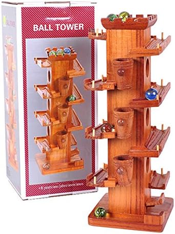 Wooden Slide Block Rail Car With Glass Beads Educational Toy