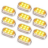60 LED Universal Motorcycle Accent Neon Underglow Light Kit - 10 Pods - Amber by XK GLOW