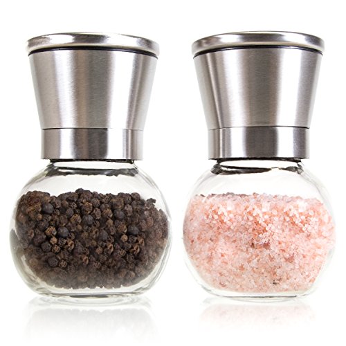 Premium Stainless Steel Salt and Pepper Grinder Set