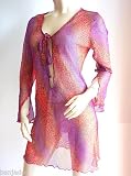 #1: Solar Tan Thru Strandkleid, Tunika rot