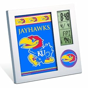 NCAA Kansas Jayhawks Digital Desk Clock