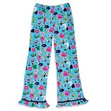 Chez Ami by Patsy Aiken Designs Girls Print Knit Pant Turquoise/Navy Blue Abstract Hearts