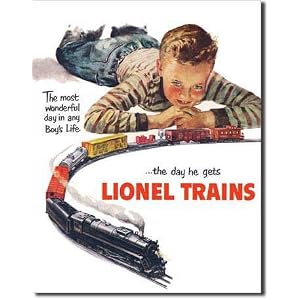 Tin Sign: Lionel – Boy’s Dream by unknown. Size 12.50 X 16.00 Art Poster Print on Canvas