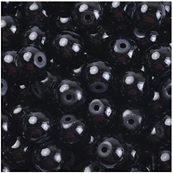 Wholesale Quality Czech Opaque Coated Glass Pearl Round Beads 4mm 6mm 8mm 10mm #02) Black-10MM (20pcs Beads)