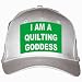 I AM A QUILTING GODDESS White Hat / Baseball Cap