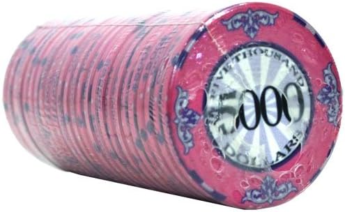 25 $5,000 Scroll 10 Gram Ceramic Casino Quality Poker Chips