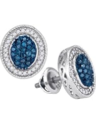 0.50CTW BLUE DIAMOND MICRO-PAVE EARRING