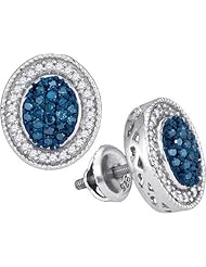 0.50CTW BLUE DIAMOND MICRO-PAVE EARRING