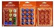 288 Petite Treasures Shiny Multi Mini Glass Christmas Ball Ornaments 1" (25mm)