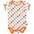 Little Miss Matched Onesie, White Zany Dot/star3-6 Mo