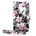 LG G Stylo Case - Cellularvilla Diamond Glitter Pu Leather Wallet Flip Open Pocket ID Card Holder Slots Case Pouch Cover with Wrist Strap for LG LS770 / LG G Stylo / LG G Stylus (Black+Pink_Flower)