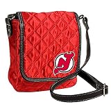 NHL New Jersey Devils Quilted Purse, Bright Red
