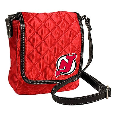 NHL New Jersey Devils Quilted Purse, Bright Red