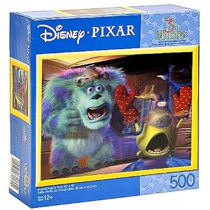 Disney Monsters Inc, 3-D Visions Lenticular Puzzle - 500 Pieces by 