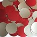 Sequin 30mm Round Gold Red Matte Silk Frost Couture Paillettes. Made in USA.