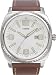 Timex 2J101 Men's Bold 45mm Silver-Tone Stainless Steel Case Vintage Military SST Watch with Brown Genuine Leather Band