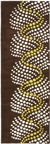 Safavieh Soho Collection SOH727A Handmade Brown New Zealand Wool Area Runner, 2.6-Inch by 12-Feet