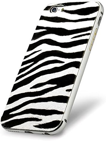 iPhone 6 Case, Donna Roxanne® Call of the Wild Series [Bumper Frame] Fashion Cell Phone Cases Slim Fit Genuine Fur Leather Cover for Apple iphone 6 Case (4.7 Inch) - (White Zebra)