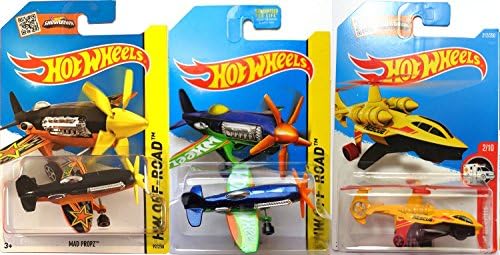 MAD PROPZ Sky Kife * 3 Sky SET * of Hot Wheels Off-Road Editions - #92 - 2014 #124 - 2015 #212 HR Rescue series 2016 Sky Show IN PROTECTIVE CASES