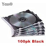 Yens 100blackcdslim 100 Slim Black CD Jewel Cases