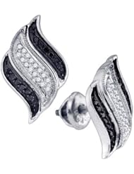 10KT White Gold 0.25CT Diamond MicroPave Earring