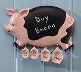 Pig Family Kitchen Chalkboard And Measuring Spoons by Collections Etc