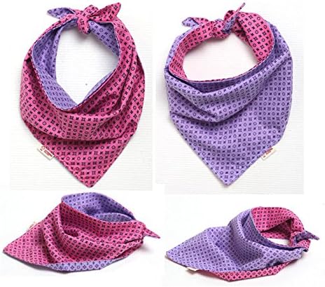 ODOD Baby Red Polka Dot Bandana Drool Bibs with Snaps for Girls Absorbent Cotton Cute Baby Gift