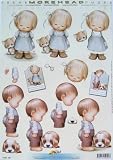 Review Doe Maar  / A4 3D step by step Morehead decoupage sheet - cute boy, girl, puppy, kitten