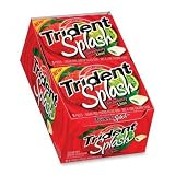 CDB6712200 Trident Splash Gum, Sugar-free, 10/BX, Strawberry Lime