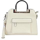 Rimen & Co. Hardware Handle Crocodile Tote Shoulder Bag Front Pocket Zipper Closure Handbag RM-2020