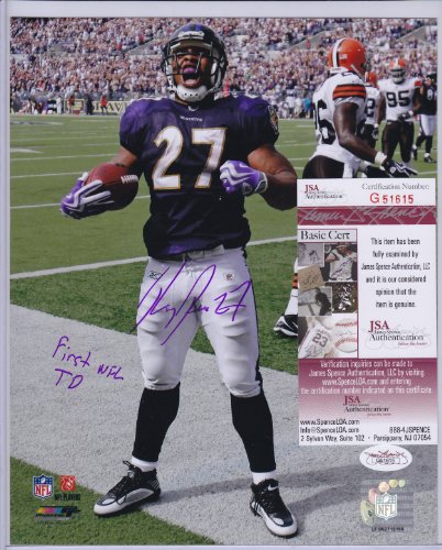 Ray Rice Baltimore Ravens Signed Autographed Photo Coa + Hologram 1st Touchdown JSA Coa