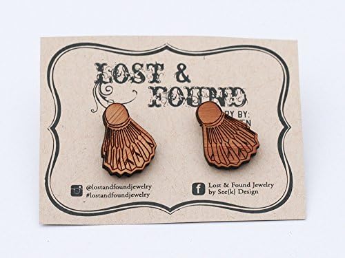 Bamboo "Kc" Laser Cut Earrings - Kansas City Inspired - Nelson Atkins Shuttle Cock Necklace