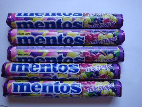 Mentos Mix Grape Candy snacks sweets Soft kids ladies 5 packs