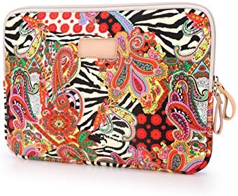 Canvas Bohemian Style Big Red Flower 12-12.5 Inch Laptop / Notebook Computer / Microsoft Surface PRO 3 / DELL / HP / ASUS / Samsung / IBM / Sony / Acer / Lenovo / etc. Sleeve Case Bag Cover Pouch