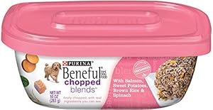 Beneful Wet Dog Food, Chopped Blends, Salmon, 10-Ounce Tub, Pack of 8 Beneful Wet Dog Food, Chopped Blends, Salmon, 10-Ounce Tub, Pack of 8