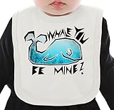 Whale You Be Mine? ネクタイを有する有機ビブ Medium