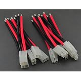 5 Pack: 5 Pairs RC Tamiya Male / Female Connectors / Adapters with 10CM 12awg Wire 12 ga