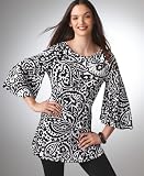 Alfani Top, Bell Sleeve Paisley Print Tunic
