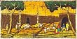 Decorative Folk Art Batik Paintings Wax on Cloth 46 x 23 inches (nbatik122)