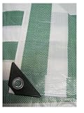 from Trade - Mart 2 x Market Stall Tarpaulins 2.7mm x 3.5m ( 8.9ft x 11.5ft) Green and White striped, Heavy duty, 170gsm