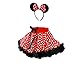 Miki & Mini Polka Dots 2 Layers Tutu Ruffle Trim & Headband Set