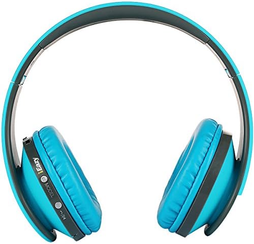 iEazy Foldable Wireless Built in Mic Bluetooth Headphone, Blue