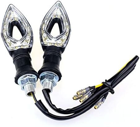 LUNIWEI 2x Universal Motorcycle Waterproof 12 LED Turn Signal Light (Amber)